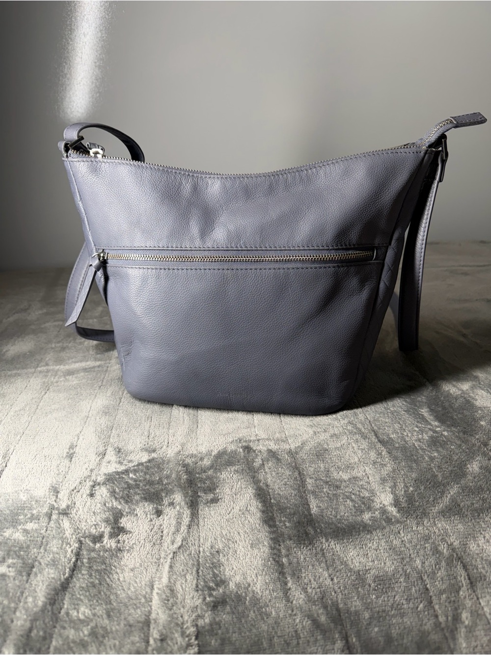 Vera Bradley Leather Hobo Bag & matching Wallet in lavender Slate Gray